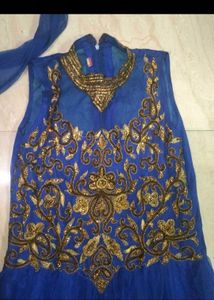 Beautiful Blue Net Gown