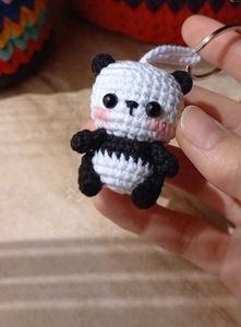 Crochet Panda Keychain
