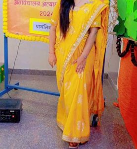 Yellow Pretty Sarees