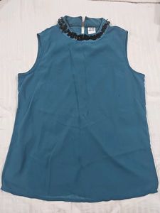 Teal Embellished Top