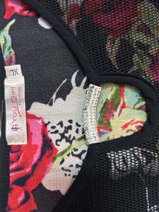 Floral Print Black Dress