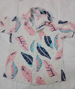 Tropical Leaf Print Co-ord Set - Shirt &amp; Shorts