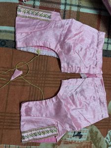 Pink Colour Half Net Saree