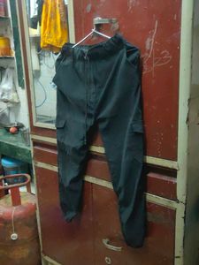 Black Cargo Joggers
