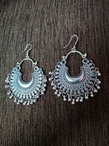 Silver Boho Dangle Earrings