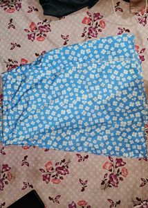 Blue Flower Print Dress