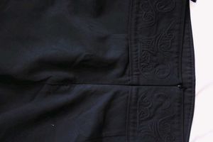 Black Mini Embroidered Skirt
