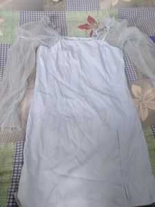 Sheer Sleeve Mini Dress
