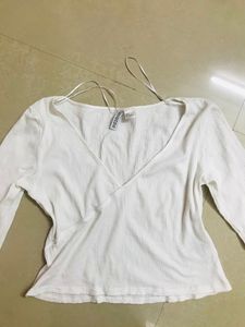 H&M long sleeves crop top