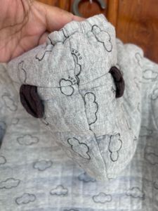 Cute Cloud Print Baby Romper