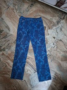 Floral Blue Jeans