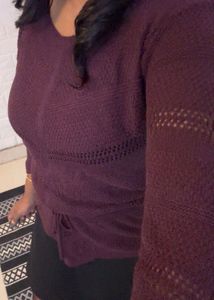 Burgundy Knit top (item 1)