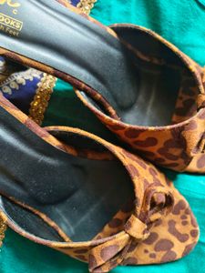 JLM Leopard Print Kitten Heels