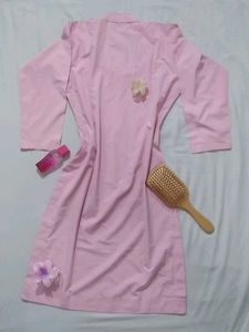 Pink Floral Print Kurta handmade