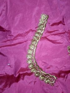 Pink star design  unstitched Blouse Piece