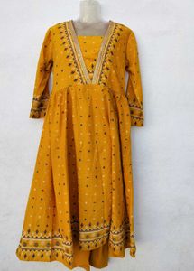 Anouk Yellow Kurta Set