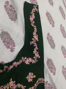 Embroidered Green Kurta