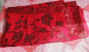 Designer Sequence Saree With Blouse
