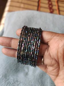 Set Of 3 Spring Type Plastic Bangles