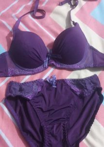 Satin Net Undergarment Set