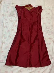 Princess Maroon Mastani Silk Kurta