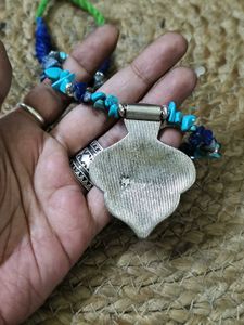 Turquoise And Lapis Lazuli Chitai Necklace