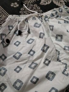 Patterned White Shorts