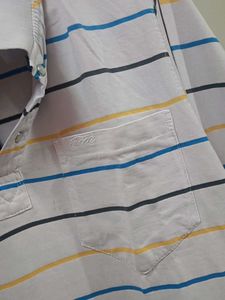 Striped Long Sleeve Polo Shirt