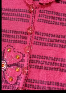Pink Knitted Cardigan