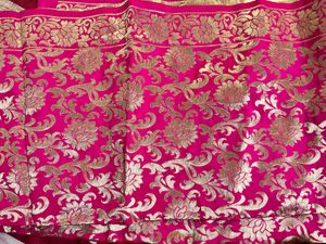 Rani Pink Weaving Silk Dupatta