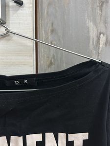 Black Boat Neck Top