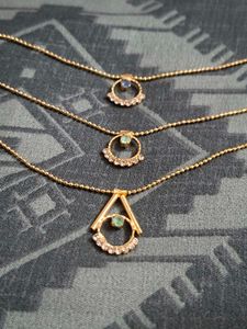 Set of 3 Vintage Gold Tone Necklaces