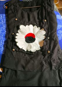 Black Flower Top