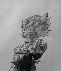Vegeta Ultra Ego Drawing