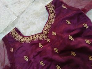 Beautiful Lahenga Choli With Large Size Dupatta Purple Colour Full Worked Lahenga