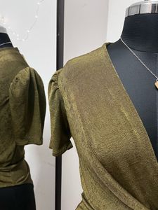 Olive Shiny Body Suit