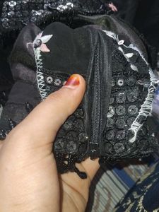 Black elegant ethnic top