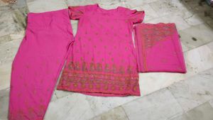 Pink Embroidered Salwar Kameez Suit