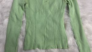 Mint green Sweetheart Neck top