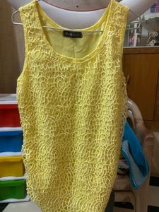 Yellow Party Wear Top