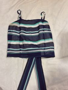 Striped Tie-Waist Tank Top