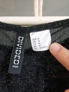 Sparkly Black Top H&amp;M