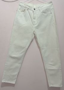 White Straight Leg Jeans