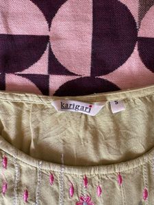 Embroidered Green Kurta