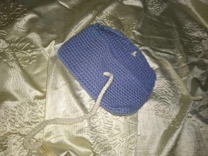Blue Crocheted Clutch