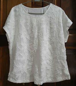 White Floral Embroidered Top