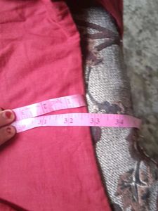 Womens Wine RED Colour Printed Kurti - M