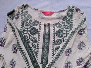 Off White Short Kurti