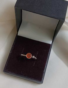 Pure Silver Carnelian Ring