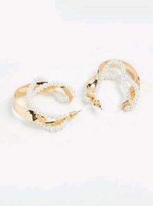 Max Pearl Hoop Earrings